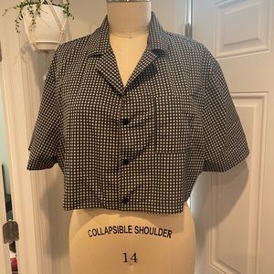 Gingham collusion ASOS cropped shirt